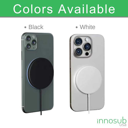 Sublimation Blanks Magnetic Wireless Charger 15W Fast charging - With LED - Black/White