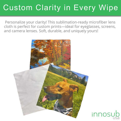 Sublimation Blank Microfiber Lens Cloth – Personalized Eyeglass Cleaner