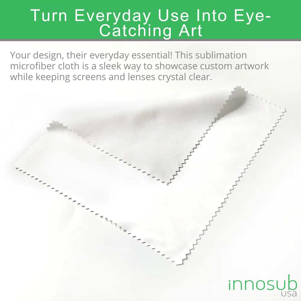 Sublimation Blank Microfiber Lens Cloth – Personalized Eyeglass Cleaner