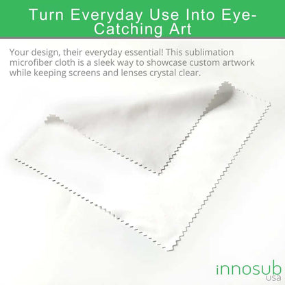 Sublimation Blank Microfiber Lens Cloth – Personalized Eyeglass Cleaner