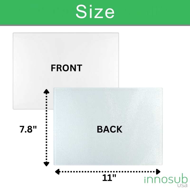 Sublimation Blank Tempered glass 7.9x11" Chopping Boards