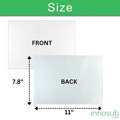 Sublimation Blank Tempered glass 7.9x11" Chopping Boards