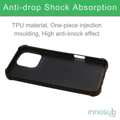 Sublimation Blanks 2D Bumper Anti-Shock Case for iPhone 15/16 Series - With White Glossy Aluminum Insert