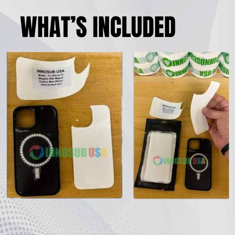 Sublimation Blanks 2D Magnetic Rubber Cases for iPhone 15 | 15 Plus | 15 Pro | 15 Pro Max Craft Supplies