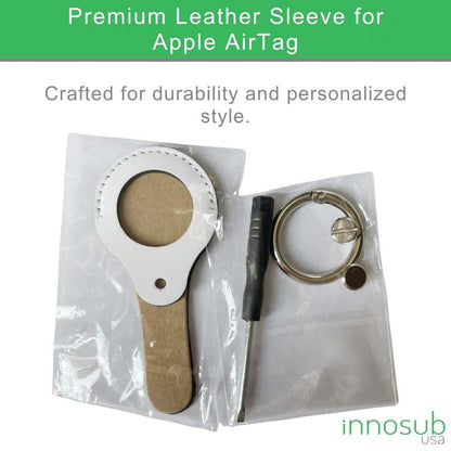 Sublimation Blanks Air Tag Sleeve Holder - Vegan Leather