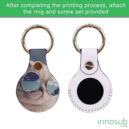 Sublimation Blanks Air Tag Sleeve Holder - Vegan Leather