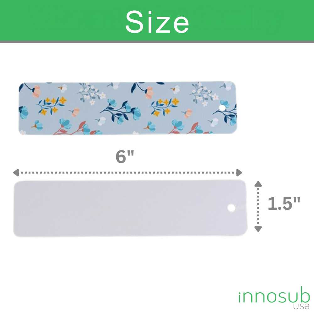 Sublimation Blanks Aluminum Bookmark with Tassel