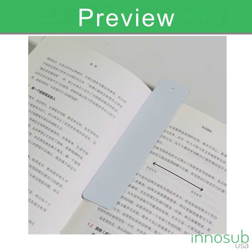 Sublimation Blanks Aluminum Bookmark with Tassel