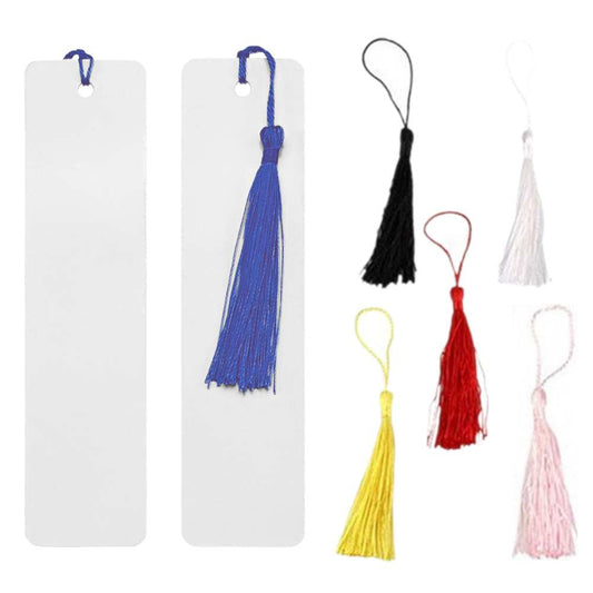Sublimation Blanks Aluminum Bookmark with Tassel