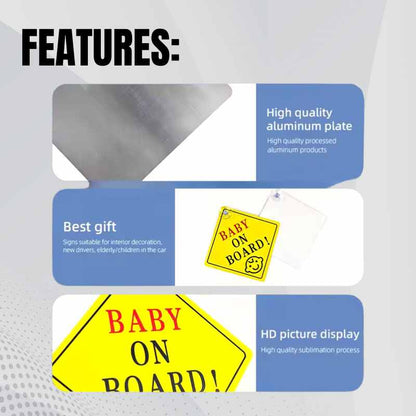 Sublimation Blanks Aluminum Sheet Car Warning Sticker DIY