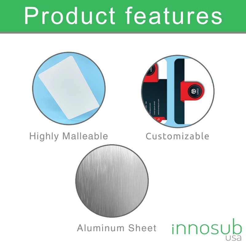 Sublimation Blanks Aluminum Business Card - Double Sided White