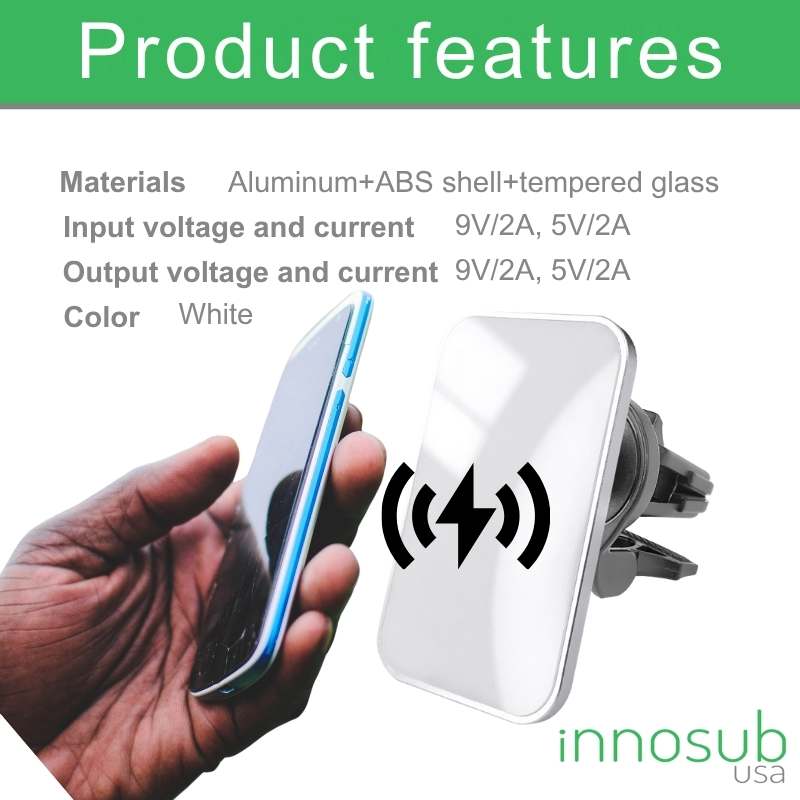 Sublimation Blanks Car Magnetic Wireless Charger - P17