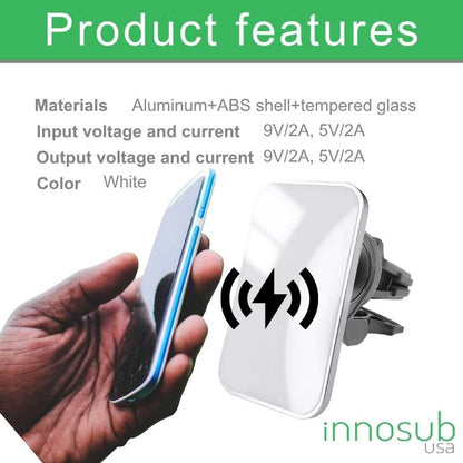 Sublimation Blanks Car Magnetic Wireless Charger - P17