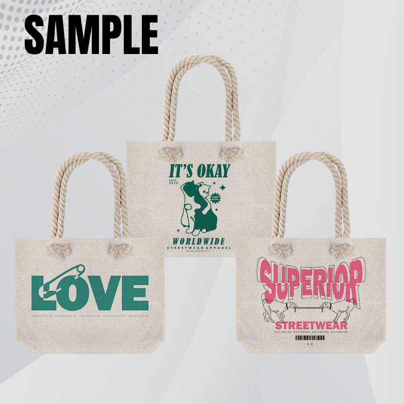 Sublimation Blanks Linen Tote Bag With Strong Rope DIY