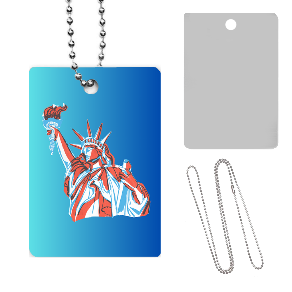 Sublimation Blanks Military ID Tag - SILVER - 1 Side Print + Chain 28 inch