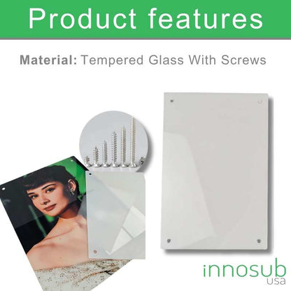 Sublimation Blanks Photo 7.9*11.8" Anti-explosion Tempered Glass Picture Frames Floating