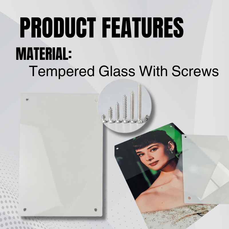 Sublimation Blanks Photo Anti-explosion Tempered Glass Picture Frames Floating cricut