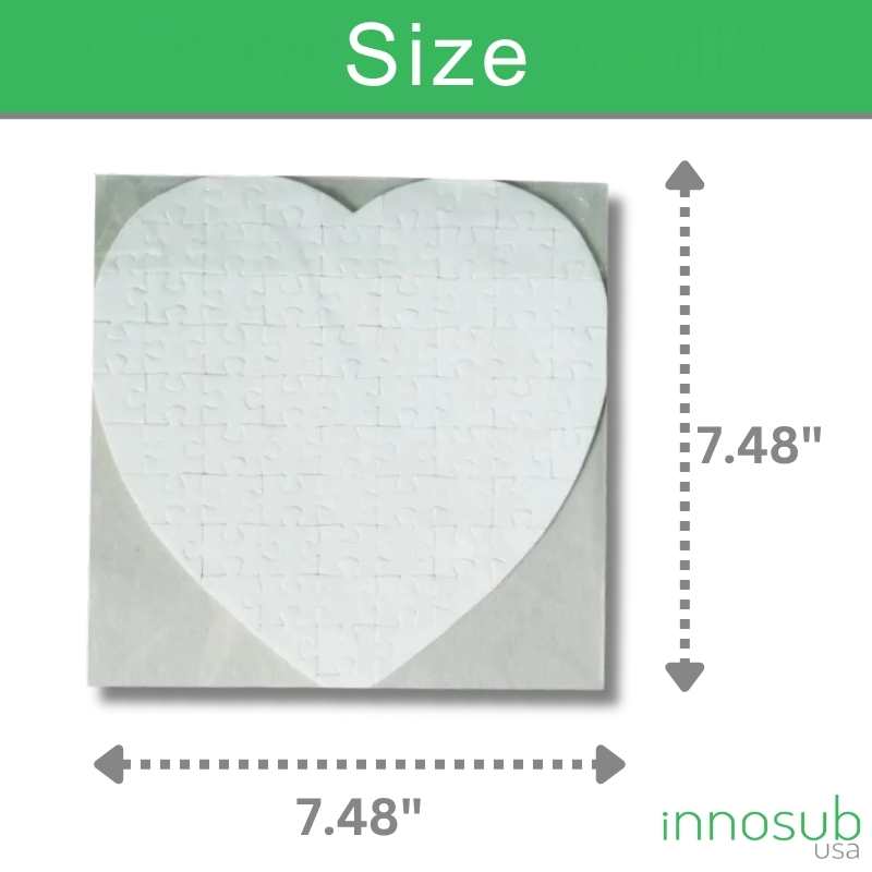 INNOSUB Sublimation Blanks PVC Puzzle – Heart & Rectangle Options