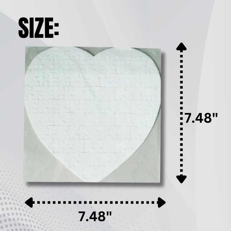 Sublimation Blanks Puzzle  - Heart / Rectangle Cricut