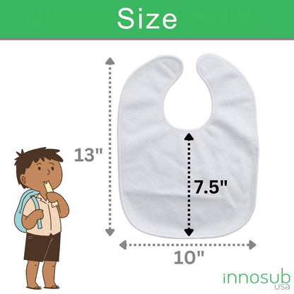 Sublimation Blanks Crystal Velvet Baby Bib Feeder Bibs for Baby Decorating Feeding Teething Drooling