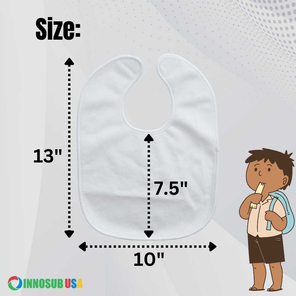 Sublimation Crystal Velvet Baby Bib 25_19.5cm innosub usa DIY