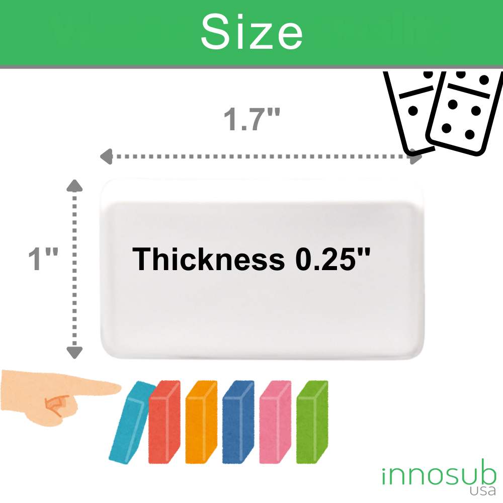 Sublimation Blanks Dominoes - Polymer Domino Game Set