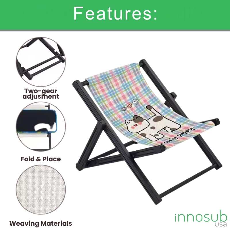 Sublimation Mobile Deck Chair Stand Blanks | Plastic With Linen