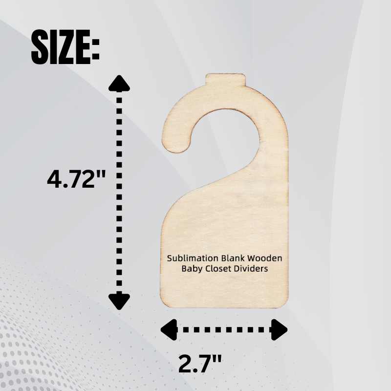 Sublimation Wood Dividers Blank For Newborn Closet Clothing Crafting