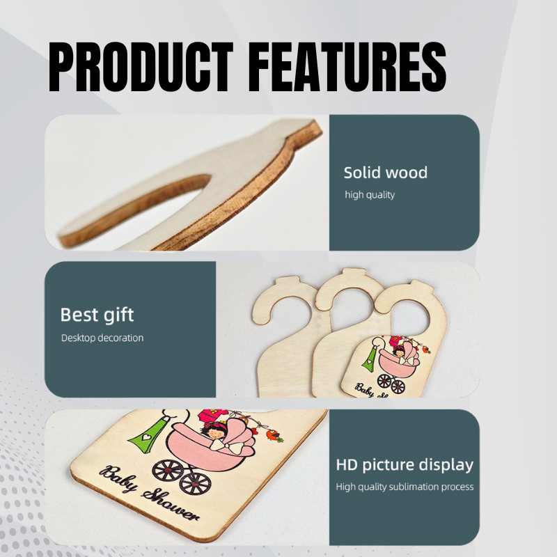 Sublimation Wood Dividers Blank For Newborn Closet Clothing Craft supplies