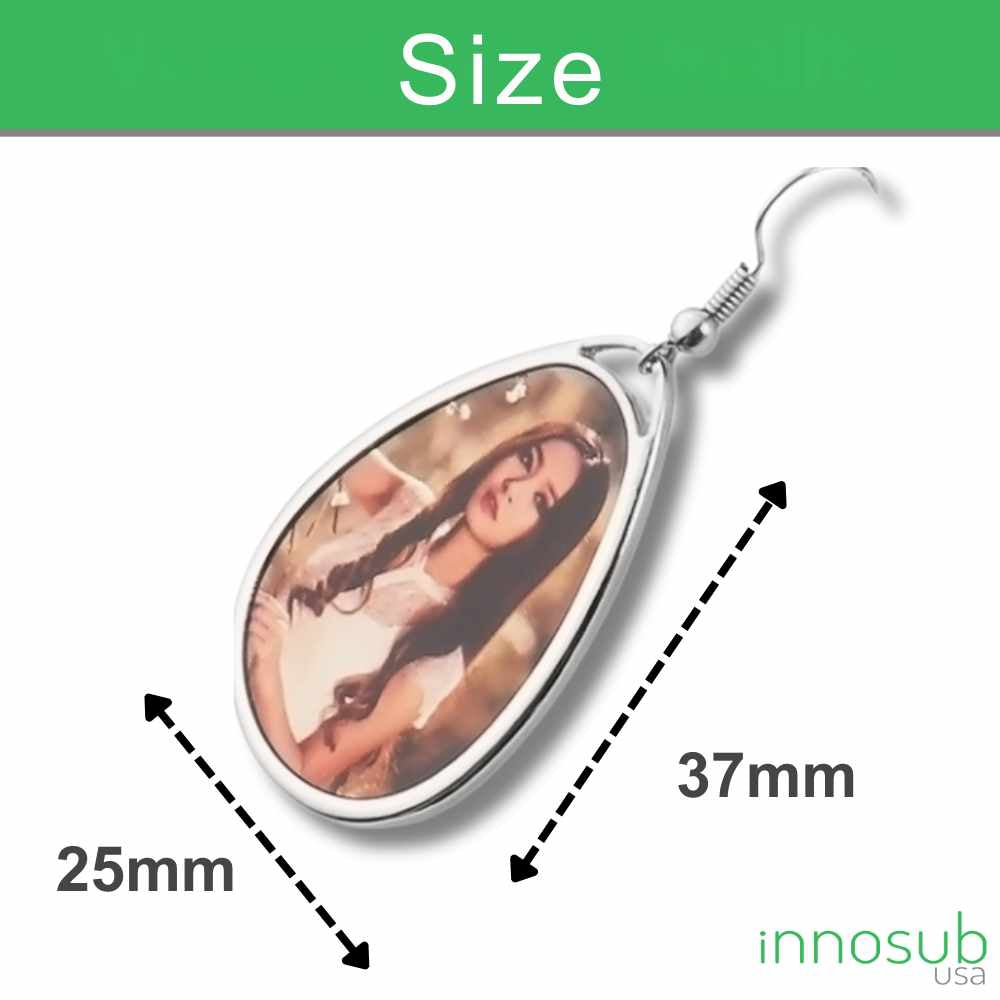Graceful Flow: Sublimation Blank Metal Teardrop Earrings
