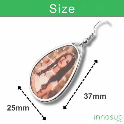Graceful Flow: Sublimation Blank Metal Teardrop Earrings
