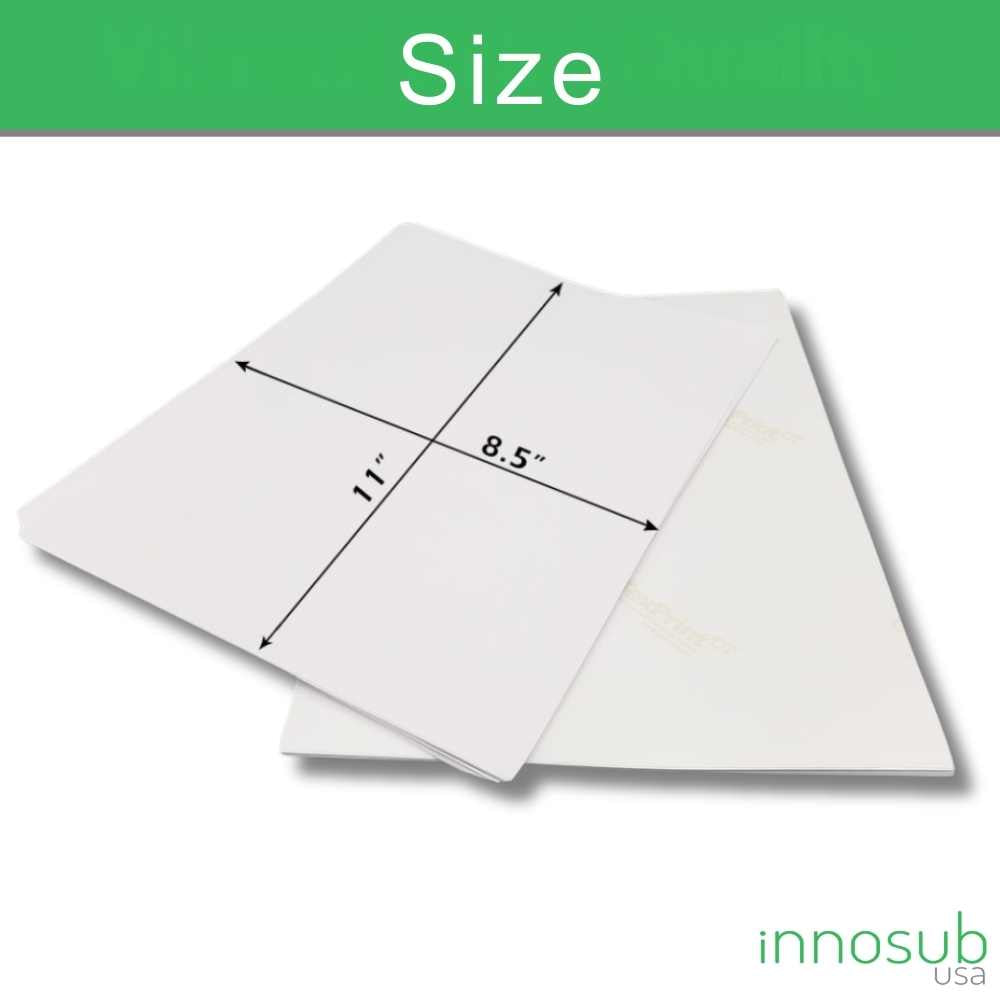 OEM Texprint Sublimation Paper 8.5x11 for Ricoh Printers | 120 Gsm | Dye Sublimation Transfer Dt Heavy Paper (Pack of 110 Sheets) Comes with Innosub Heat Tape Resistant, sublimation paper for epson