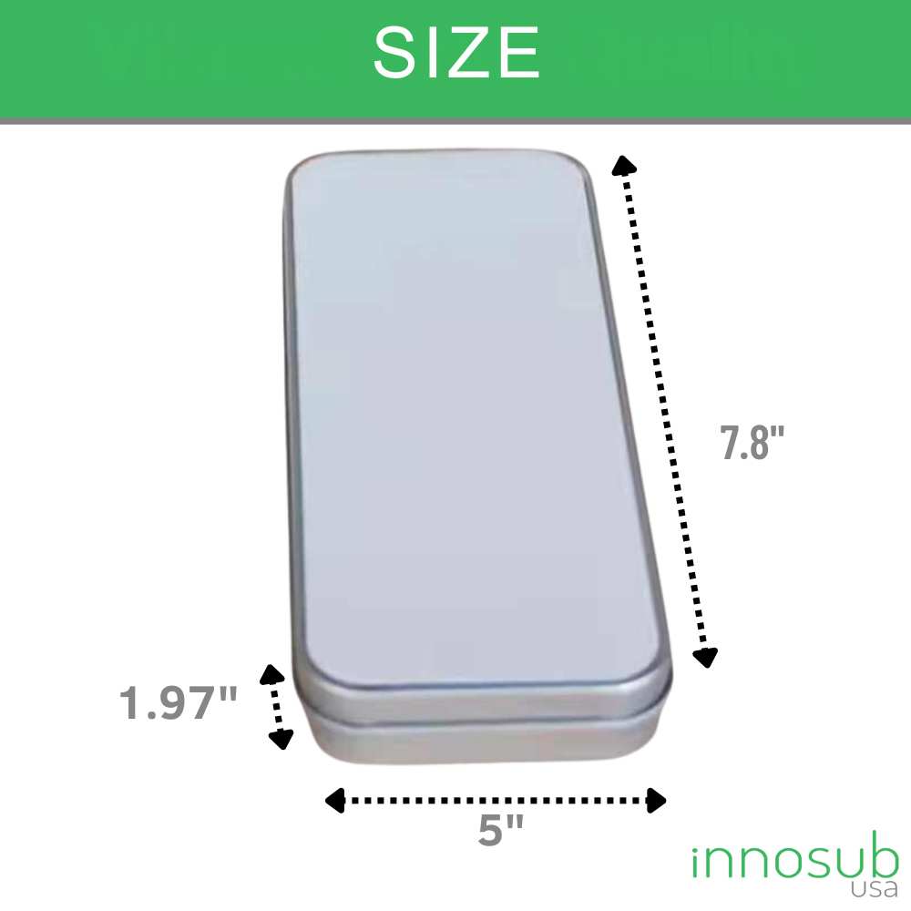 Sublimation Blanks Tin Box Rectangular Shaped Printing Gift Metal Boxes Pencil Case