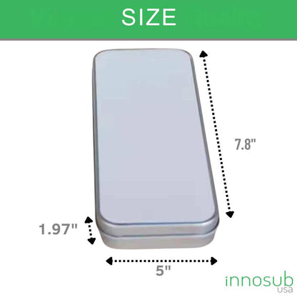 Sublimation Blanks Tin Box Rectangular Shaped Printing Gift Metal Boxes Pencil Case
