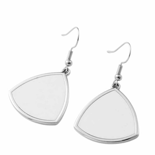 Modern Edge: Sublimation Blank Metal Triangle Earrings