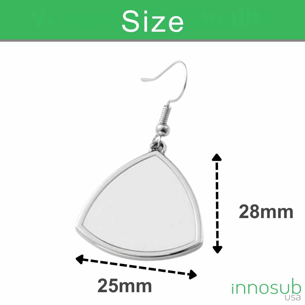 Modern Edge: Sublimation Blank Metal Triangle Earrings