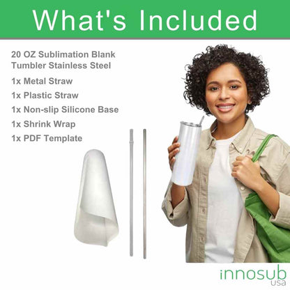 Sublimation Tumbler Blanks 20 Oz  | Glitter Tumblers  | DIY Tumbler Printing - Glitter Finish by INNOSUB USA