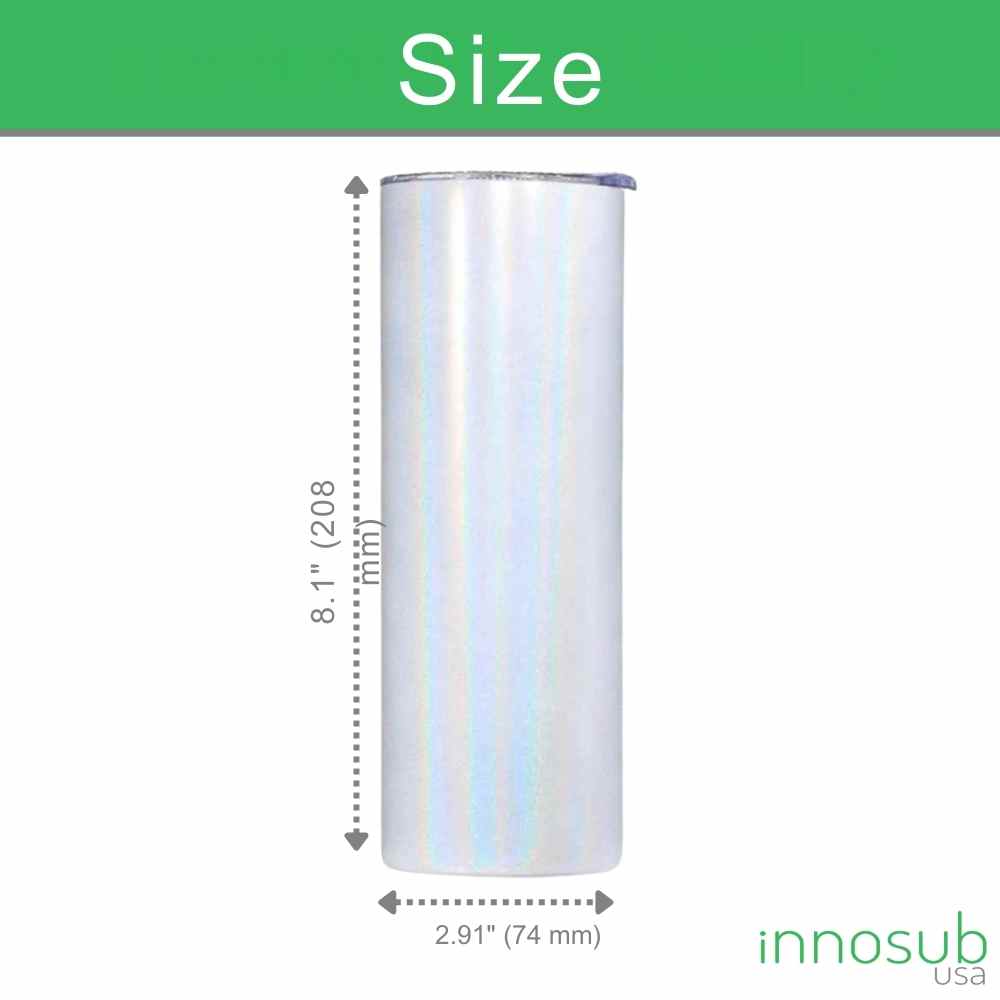 Sublimation Tumbler Blanks 20 Oz  | Glitter Tumblers  | DIY Tumbler Printing - Glitter Finish by INNOSUB USA