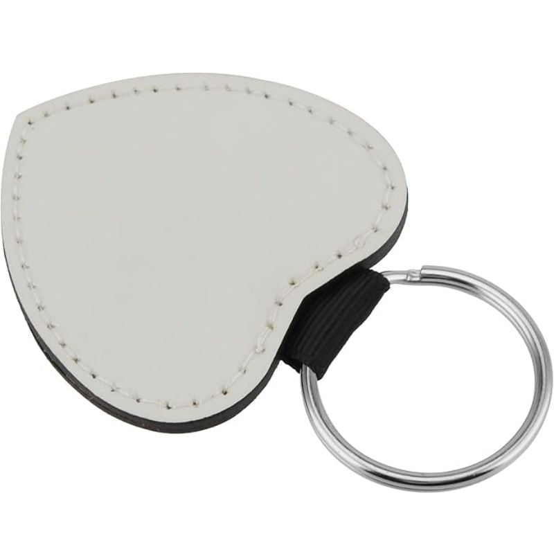 Sublimation Blanks PU Leather Keychain – Round/Rectangle / Heart Shape by INNOSUB USA