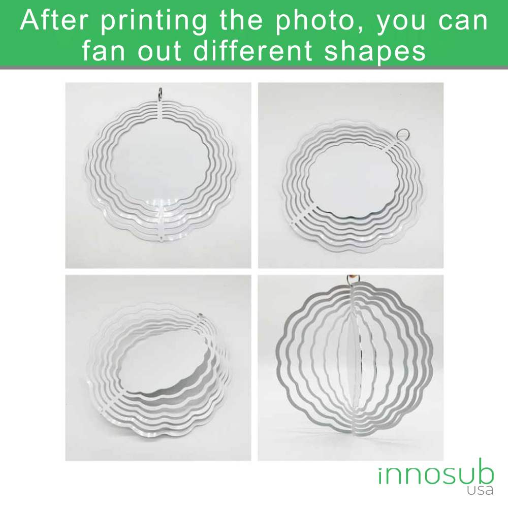 Sublimation Wind Spinner Blanks Round Sublimation Blanks Products Stainless Steel Metal Indoor Outdoor Garden Decoration | 8 inch | 10 inch