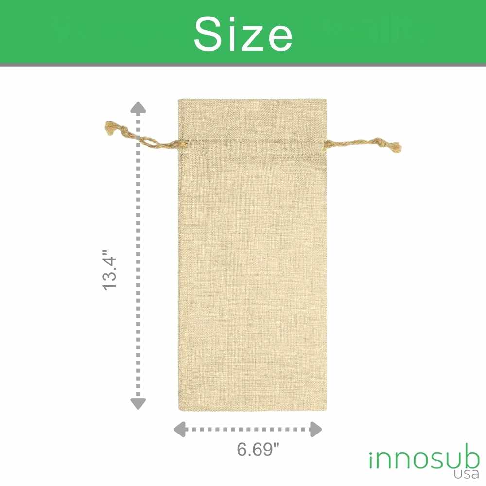 Sublimation Blank Wine Bag Burlap | Bottle Sleeve | INNOSUB USA