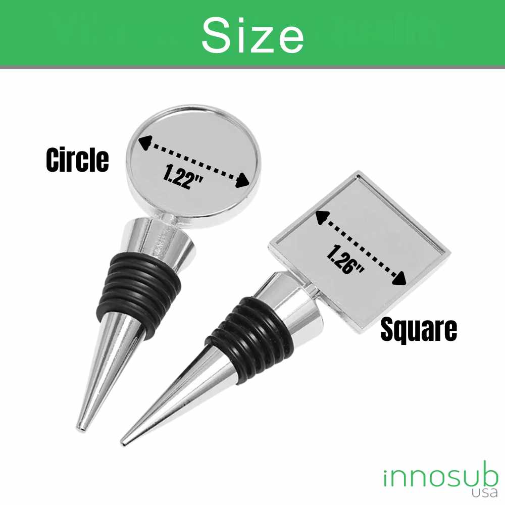 Sublimation Blanks Wine Stopper – Square Shape | Round Shape