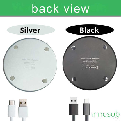 Sublimation Wireless Charging LED Pad Compatible with iPhone & Samsung
