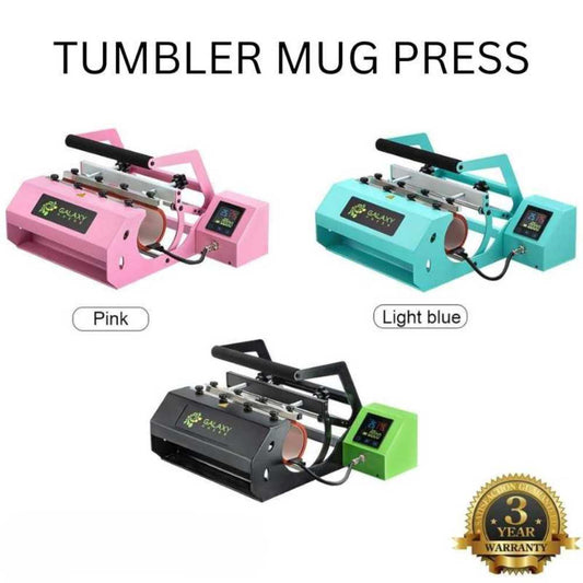 Galaxy Tumbler Mug Press GS-205B Plus 10/20/30/40oz , With Heater, 2 Tumblers and Glove