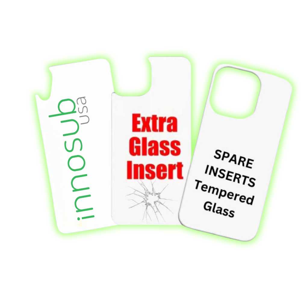 White Glass Spare Inserts for Sublimation Cases Compatible with iPhone - Wireless Charging Compatible