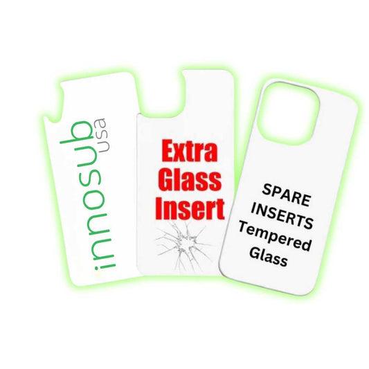 White Glass Spare Inserts for Sublimation Cases Compatible with iPhone - Wireless Charging Compatible