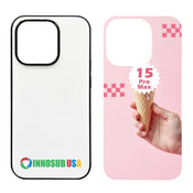 Sublimation Blank Phone Cases for iPhone 12/13/14/15 Pro MAX Tempered Glass Insert Wireless Charging Compatible