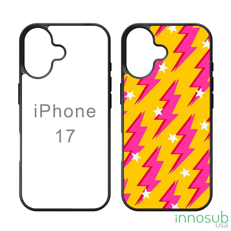 Sublimation Phone Rubber Cases for iPhone 17|16|15|14|13|12|11|Air|Plus|Pro|ProMax - Aluminum Insert