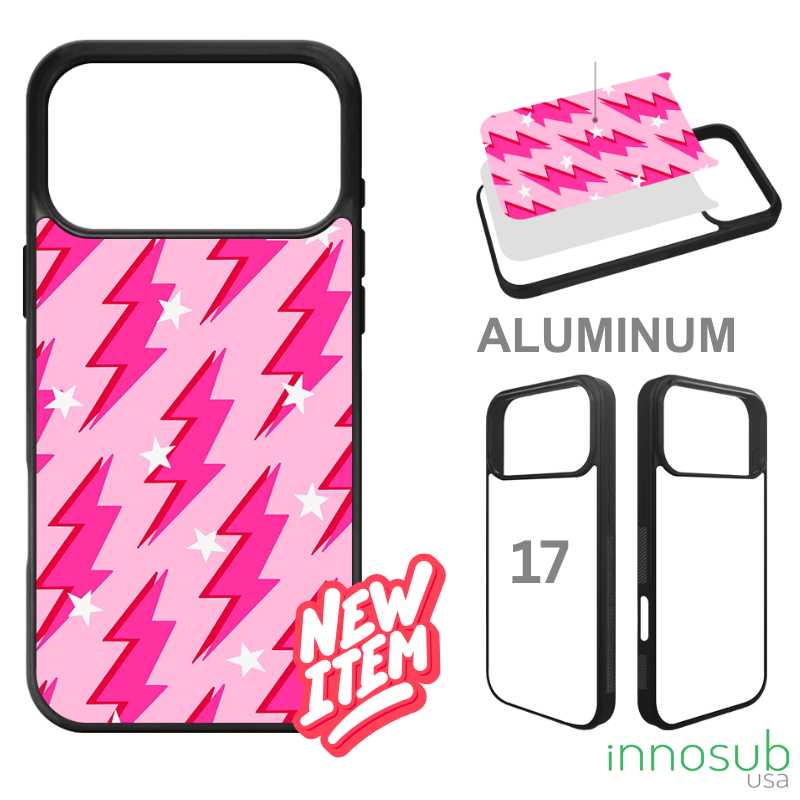 Sublimation Phone Rubber Cases for iPhone 17|16|15|14|13|12|11 - Aluminum Insert