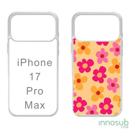 Sublimation Phone Rubber Cases for iPhone 17|16|15|14|13|12|11|Air|Plus|Pro|ProMax - Aluminum Insert